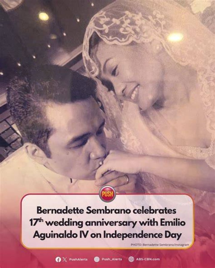 Emilio Aguinaldo IV, Bernadette Sembrano's Husband